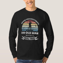 Funny Old Man Paddleboarding Gift Vater