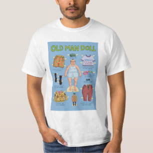 Funny Old Man Paper Doll T-Shirt