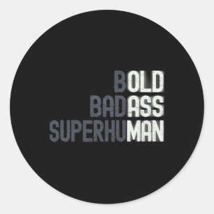 Funny Old Man Sprichwort Gag Geburtstag für Vater  Runder Aufkleber