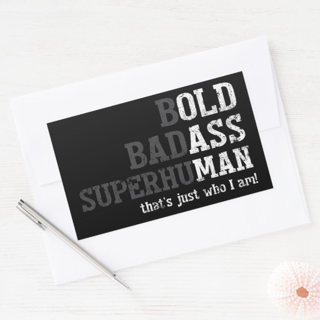 Funny Old Man Sprichwort Gag Geschenk Vater Vatert Rechteckiger Aufkleber (Umschlag)