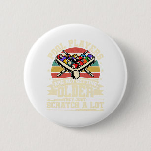 Funny Old Men Frauen 8 Ball Billard Billard Player Button