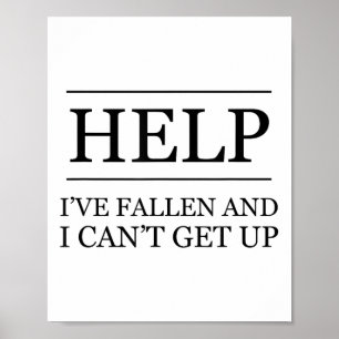 Funny Old People Clothing hilft mir zu fallen und Poster