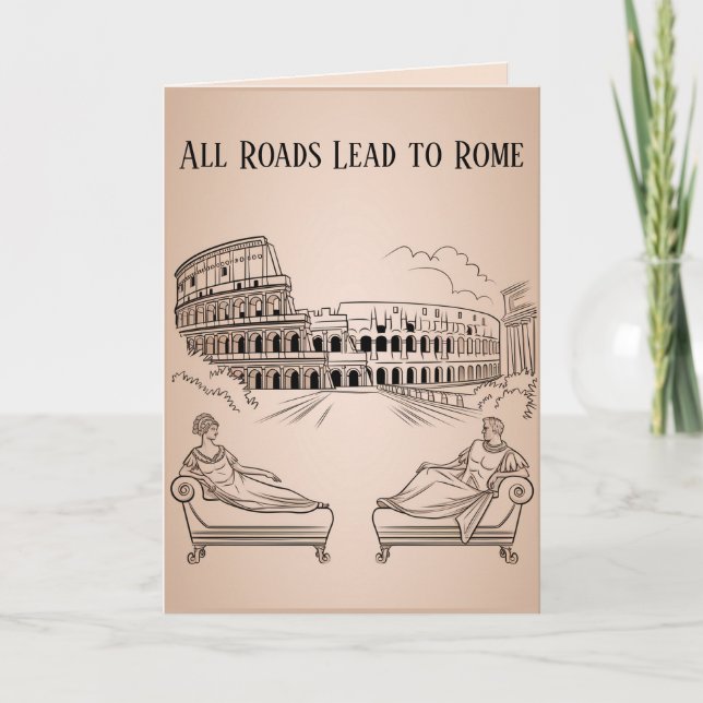 Funny Old Roman Valentine's Day Karte (Vorderseite)
