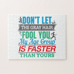 Funny Old Runner - schneller Altersgruppe Lauf Puzzle