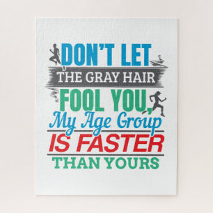 Funny Old Runner - schneller Altersgruppe Lauf Puzzle