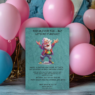 Funny Old Timer Birthday - Joyful Senior Einladung