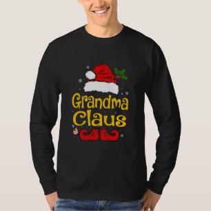 Funny Oma Claus Christmas Pajamas Santa T-Shirt