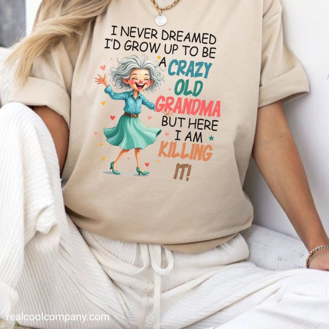 Funny Oma Crazy Old and Killin' It Tri-Blend Shirt (Von Creator hochgeladen)
