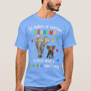 Funny Oma Elephant Autism Awareness Family Su T-Shirt
