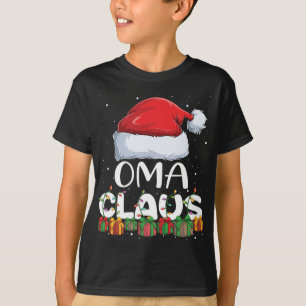 Funny Oma Santa Claus Christmas Pajamas Familienma T-Shirt