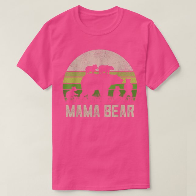 Funny Oma Shirts von Grandkid, 5 Cubs Mama be Be (Design vorne)