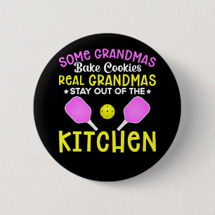 Funny Oma Sport Lover Großmutter Pickleball Button