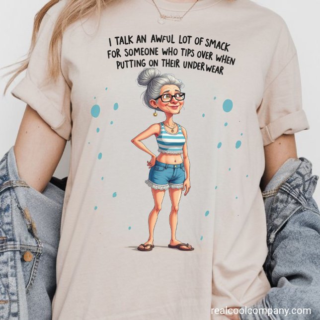 Funny Oma Talking Smack Tri-Blend Shirt (Von Creator hochgeladen)