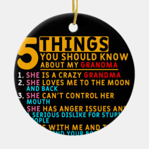 Funny Oma und Grandkids Keramik Ornament