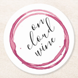 Funny on Cloud Wine Round Paper Untersetzer