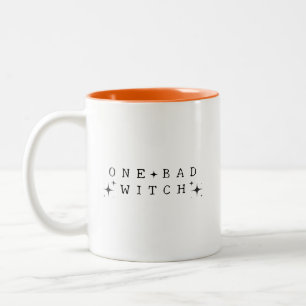 Funny One Bad Witch Modernes Halloween Zweifarbige Tasse
