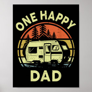 Funny One Happy Camper Vater Geburtstagsgeschenke  Poster