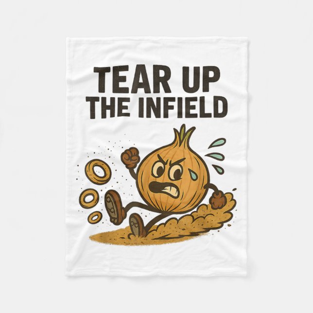 Funny Onion Rings Baseball Base Infield Glove Soft Fleecedecke (Vorderseite)