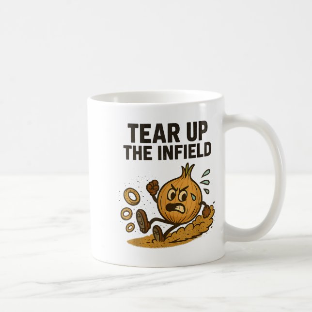 Funny Onion Rings Baseball Base Infield Glove Soft Kaffeetasse (Rechts)