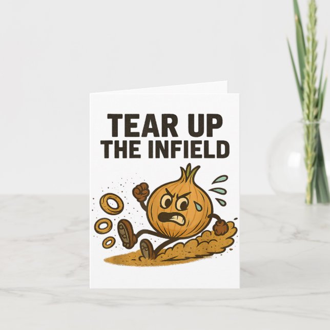 Funny Onion Rings Baseball Base Infield Glove Soft Karte (Vorderseite)