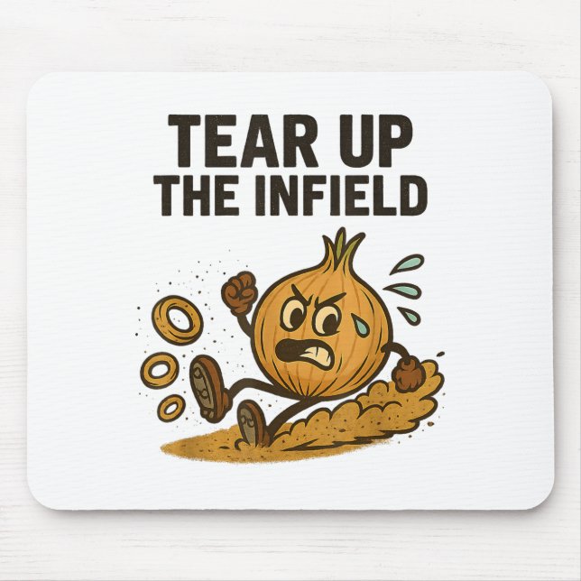 Funny Onion Rings Baseball Base Infield Glove Soft Mousepad (Vorne)