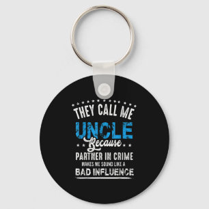Funny Onkel Geschenk Shirt, Onkel Partner in Crime Schlüsselanhänger
