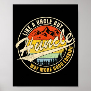 Funny Onkel Geschenke aus Niece und Nephew Huncle  Poster