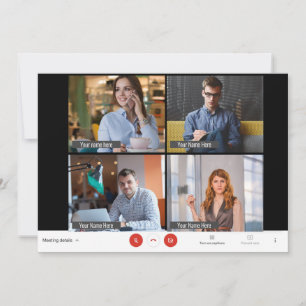 Funny Online Zoom Weihnachtskarte Feiertagskarte