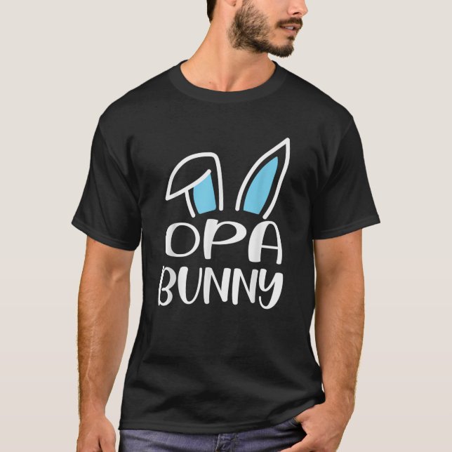 Funny Opa Bunny Happy Easter Family Matching  T-Shirt (Vorderseite)