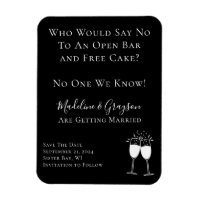 Funny Open Bar Free Cake Hochzeit speichern das Da