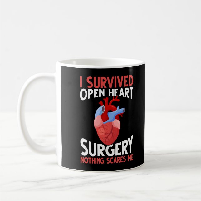 Funny Open Heart Operation Erholung Kaffeetasse (Links)
