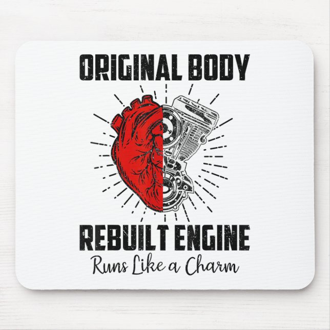 Funny Open Heart Operation Erholung Survivor Gesch Mousepad (Vorne)