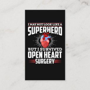 Funny Open Heart Operation Erholung Visitenkarte