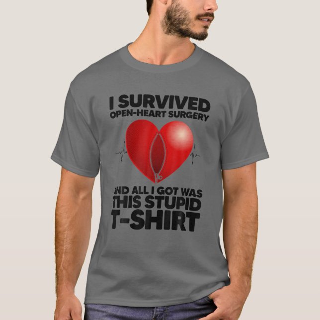 Funny Open Heart Operation Kunst für Männer Frauen T-Shirt (Vorderseite)