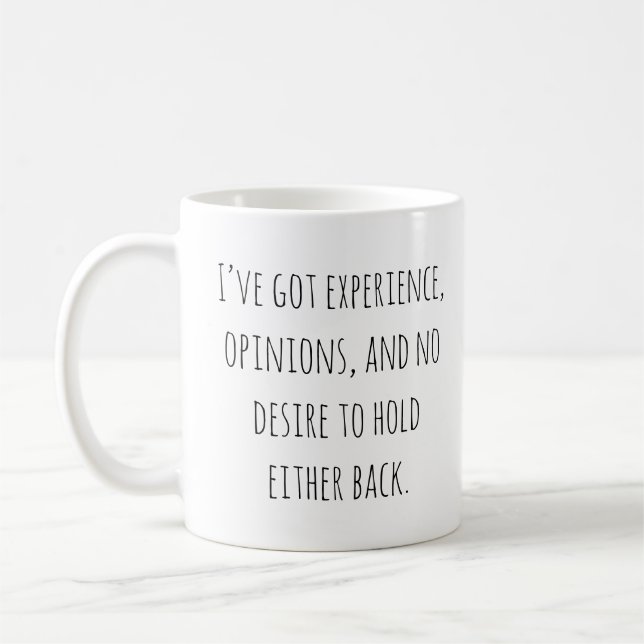 Funny Opinionated Quote Sarcastic Humor Saying Kaffeetasse (Links)