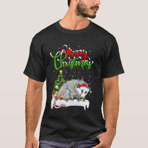 Funny Opossum Animal Lover Xmas Licht Opossum C T-Shirt