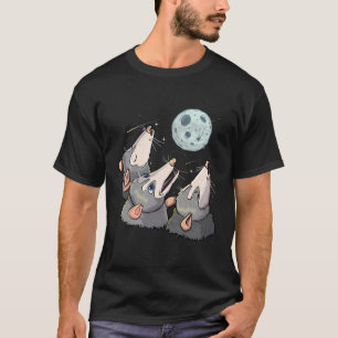 Funny Opossum Moon 3 Howling Possum Niedlich Stree T-Shirt