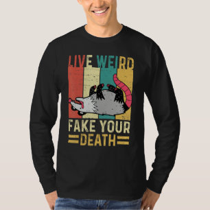 Funny Opossum Possum T-Shirt Lebendes Weites Fake 
