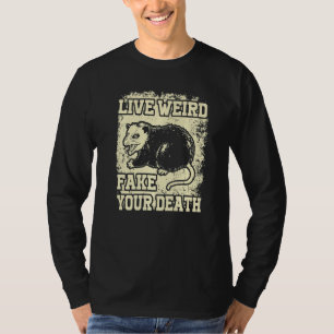 Funny Opossum Possum T-Shirt Lebendes Weites Fake