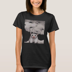 Funny Opossum Selfie mit UFOs T-Shirt