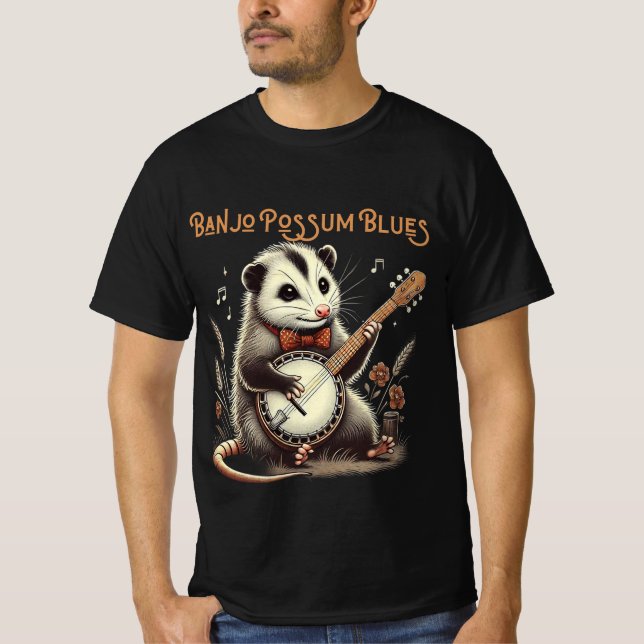Funny Opossum Shirt Banjo (Vorderseite)