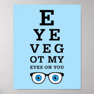 Funny Optician Augen auf Sie Poster