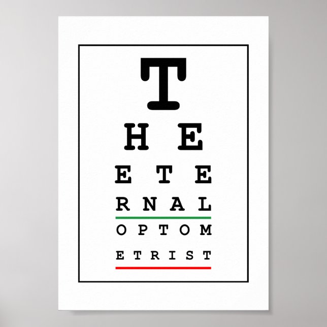 Funny Optician Poster (Vorne)
