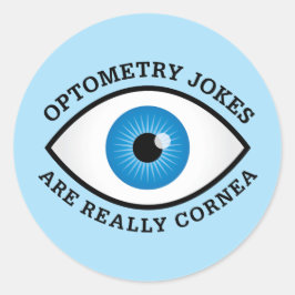 Funny Optometrie Cornea Jokes Runder Aufkleber