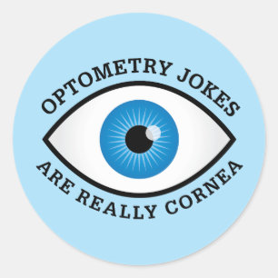 Funny Optometrie Cornea Jokes Runder Aufkleber