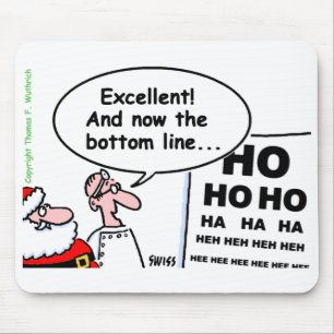 Funny Optometrist Ophthalmologe Santa Cartoon Mousepad