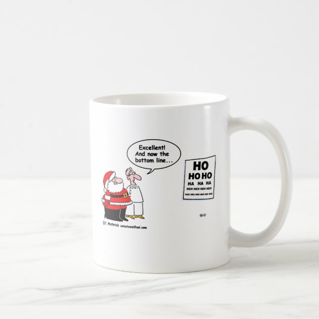 Funny Optometrist und Weihnachten Niedlicher Carto Kaffeetasse (Rechts)