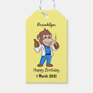Funny Orang-Utan Cartoon Arzt Geschenkanhänger