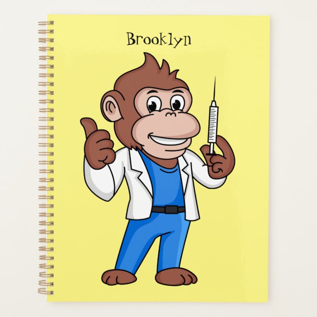 Funny Orang-Utan Cartoon Arzt Planer (Vorderseite)