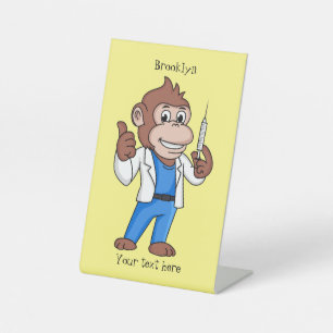 Funny Orang-Utan Cartoon Arzt Sockelschild